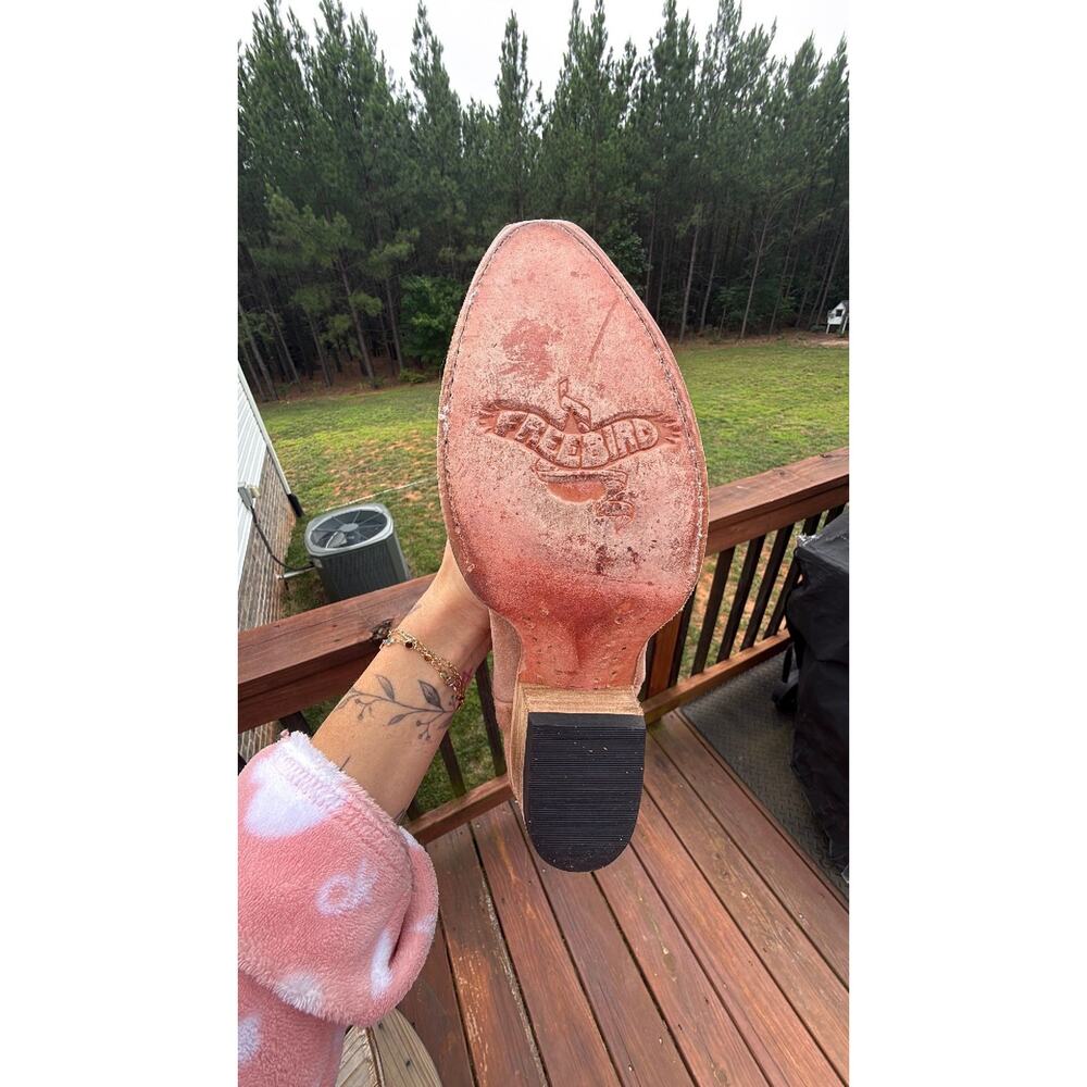 Freebird Wilson Pink Suede Boots 9 - Picture 2 of 12